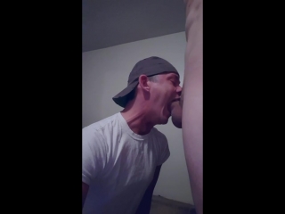 sucking daddy's thick cock