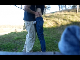 amateur outdoor couple fuck on a picnic table